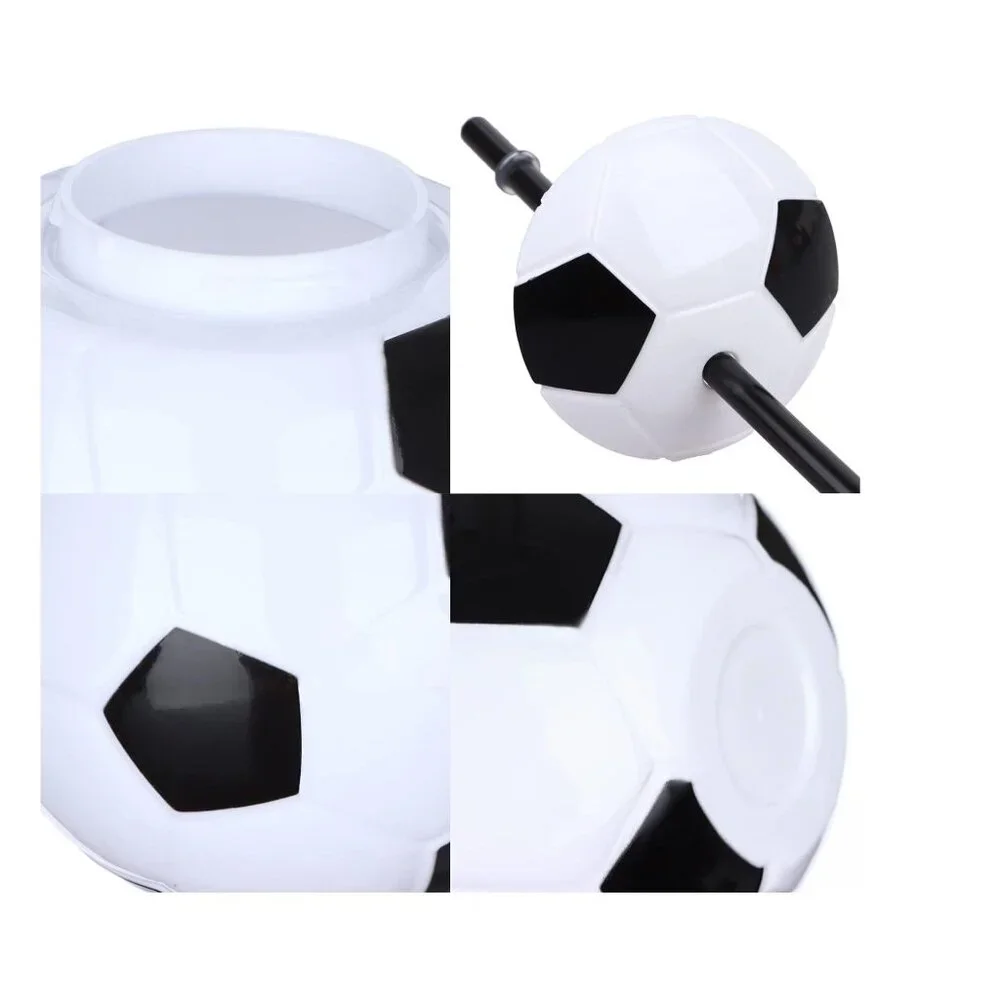 6-Pack Soccer Ball Cups with Straws & Lids – 15oz Tumblers – Party Favors